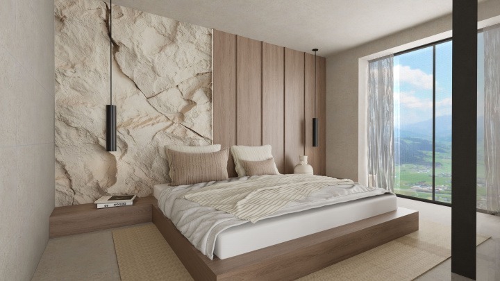 Bedroom with Wabi Sabi style