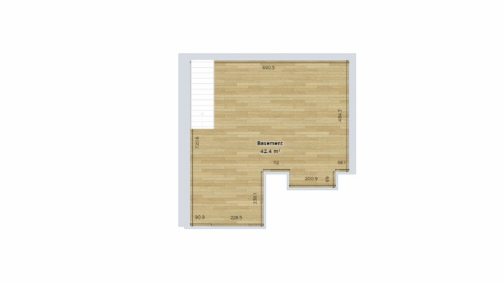 Floor plan of a basement