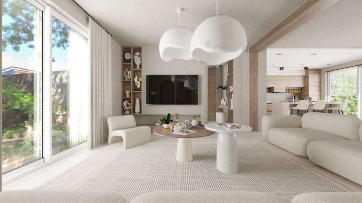 Wabi Sabi Living Room with neutral tones